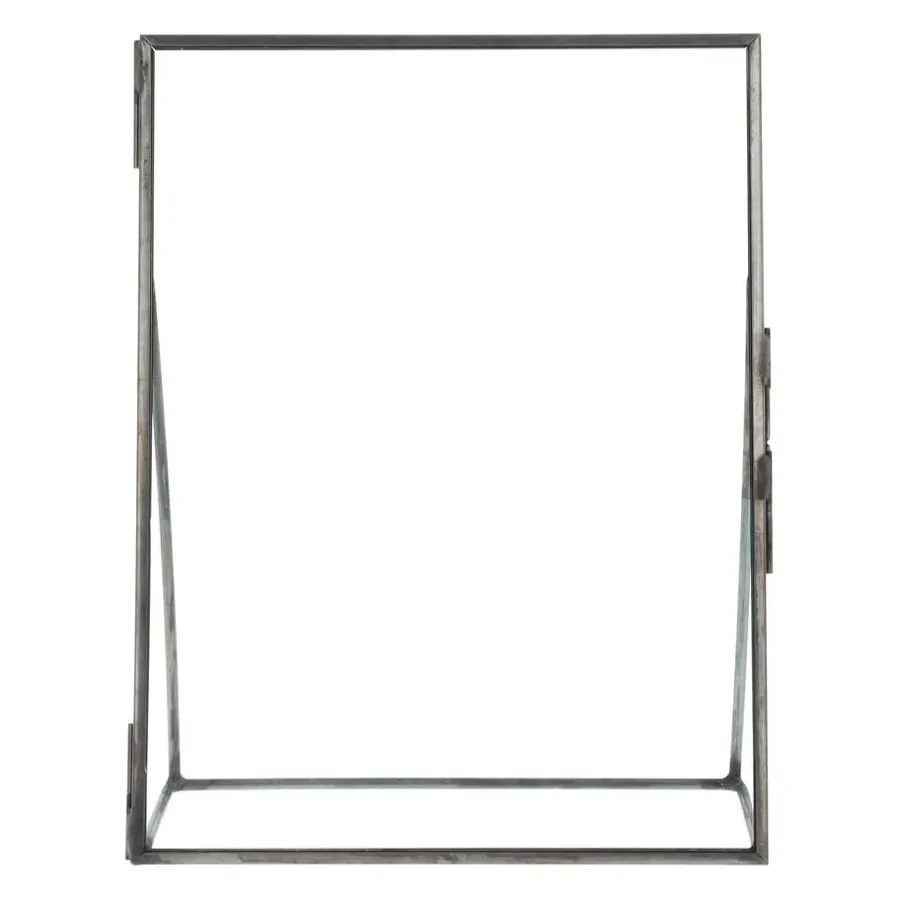 Fotolijsten-QUVIO Fotolijst - Metaal - Glas - Antraciet - 15.5 x 20 cm