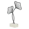 QUVIO Ginkgo blad op standaard - Woondecoratie - Zwart