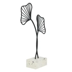 QUVIO Ginkgo blad op standaard - Woondecoratie - Zwart