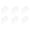 QUVIO Houten wand haakje - Wit - S - Set van 6