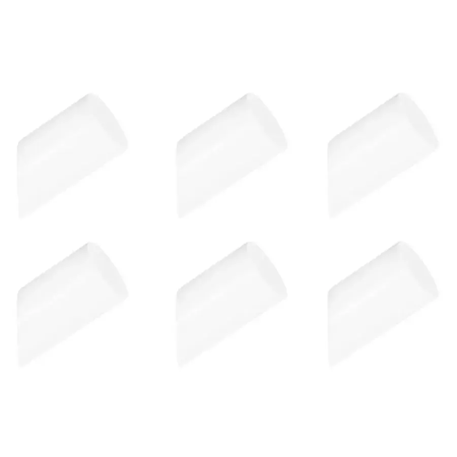 QUVIO Houten wand haakje - Wit - S - Set van 6
