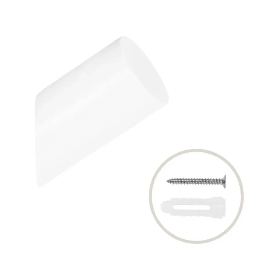 QUVIO Houten wand haakje - Wit - S - Set van 6