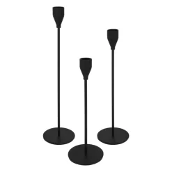 Kandelaars En Windlichten-QUVIO Kaarsenstandaard set - 3 delig - Metaal - Zwart