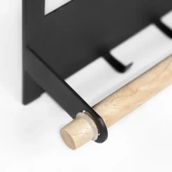 Wandrekken-QUVIO Keukenrekje metaal met magneet - Zwart
