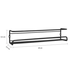 Wandrekken-QUVIO Kruiden plank set van 2 - Metaal - Zwart