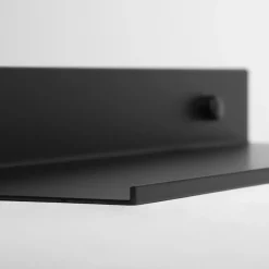 Wandplanken-QUVIO Muur plank staal - Zwart