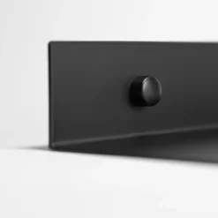 Wandplanken-QUVIO Muur plank staal - Zwart