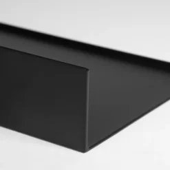Wandplanken-QUVIO Muur plank staal - Zwart