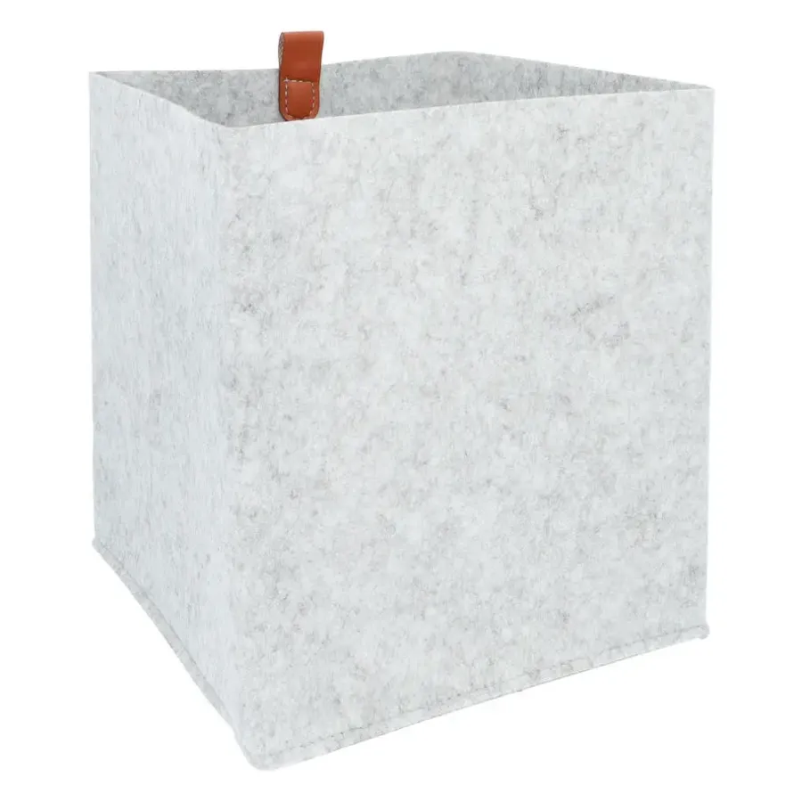 QUVIO Organizer vierkant - 23 x 26,5 cm - Vilt - Grijs