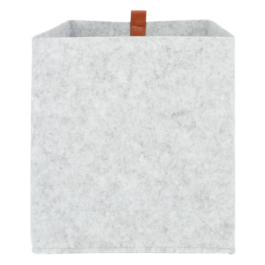 QUVIO Organizer vierkant - 23 x 26,5 cm - Vilt - Grijs