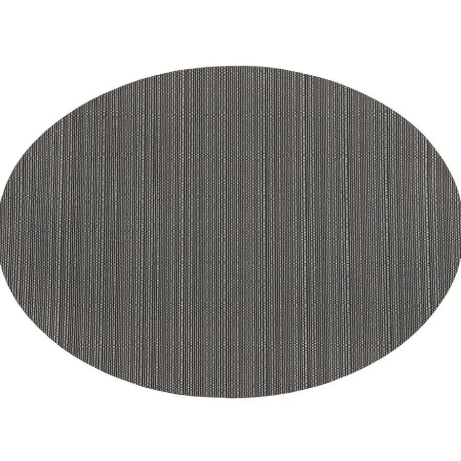 Placemats-QUVIO Placemat ovaal - 32 x 45 cm - Grijs/bruin - Set van 6