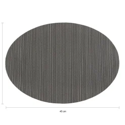 Placemats-QUVIO Placemat ovaal - 32 x 45 cm - Grijs/bruin - Set van 6