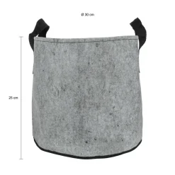 QUVIO Plantenzak - 30 x 25 cm - Vilt - Grijs