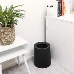 Prullenbakken-QUVIO Prullenbak plastic met binnenemmer - 12 L - Zwart