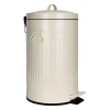 Prullenbakken-QUVIO Prullenbak retro - 12 L - Metaal - Beige