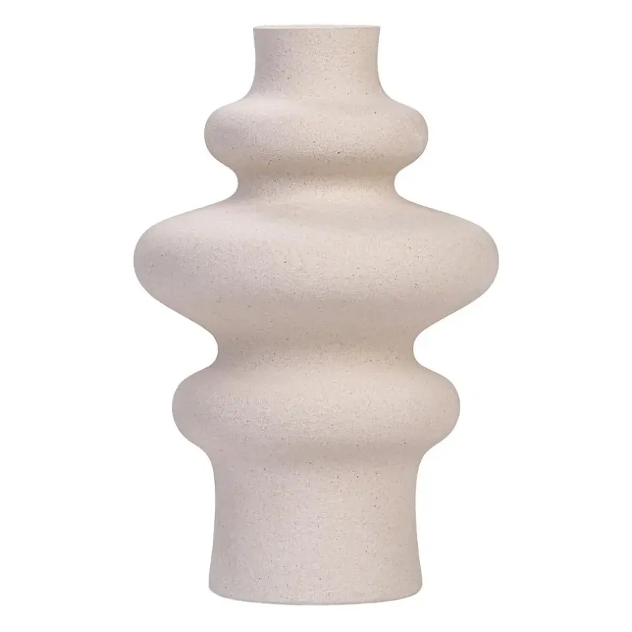 QUVIO Vaas - Keramisch - 21 cm - Beige