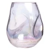 QUVIO Vaas ingedeukt - Maat S - Glas - Parelmoer