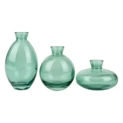 QUVIO Vazen set van 3 - Glas - Groen