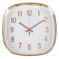QUVIO Wandklok - 30 cm - Rosegoud en wit