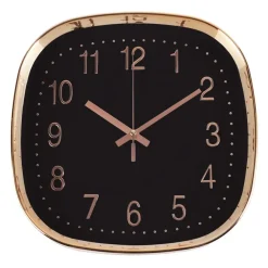 QUVIO Wandklok - 30 cm - Roségoud en zwart