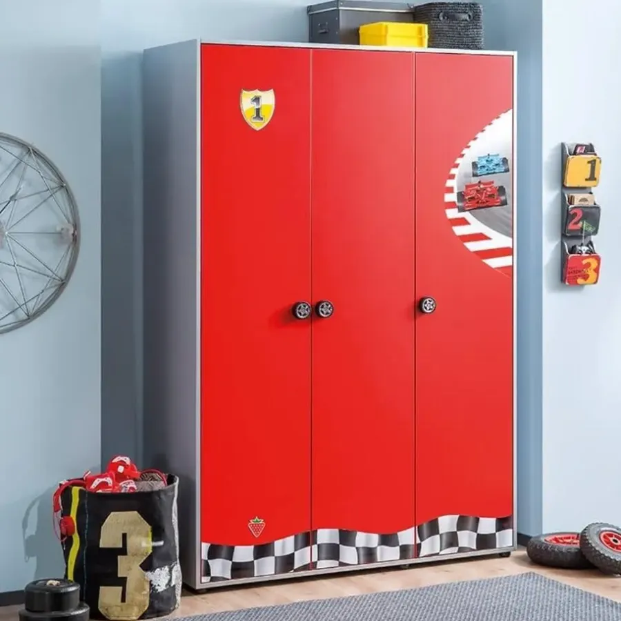 Leen Bakker Race Cup 3 deurs kledingkast auto