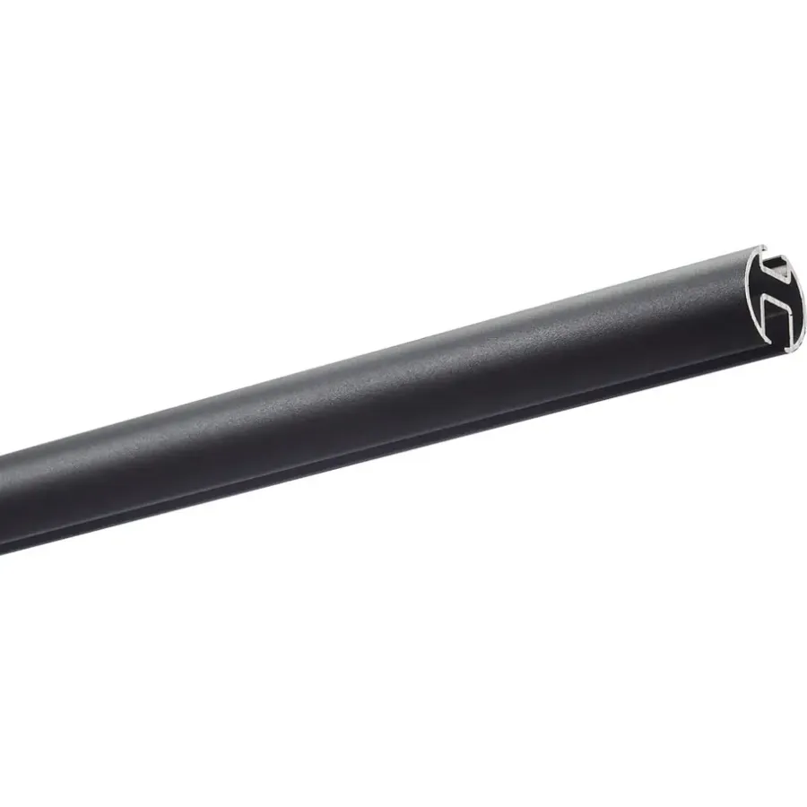Gordijnroedes-Leen Bakker Railroedeset 400cm - zwart metaal - Ø28mm (2680267)