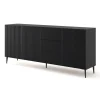 Dressoirs-Homlando Ravenna B dressoir ladekast 200 3D3S gefreesd MDF folie mat