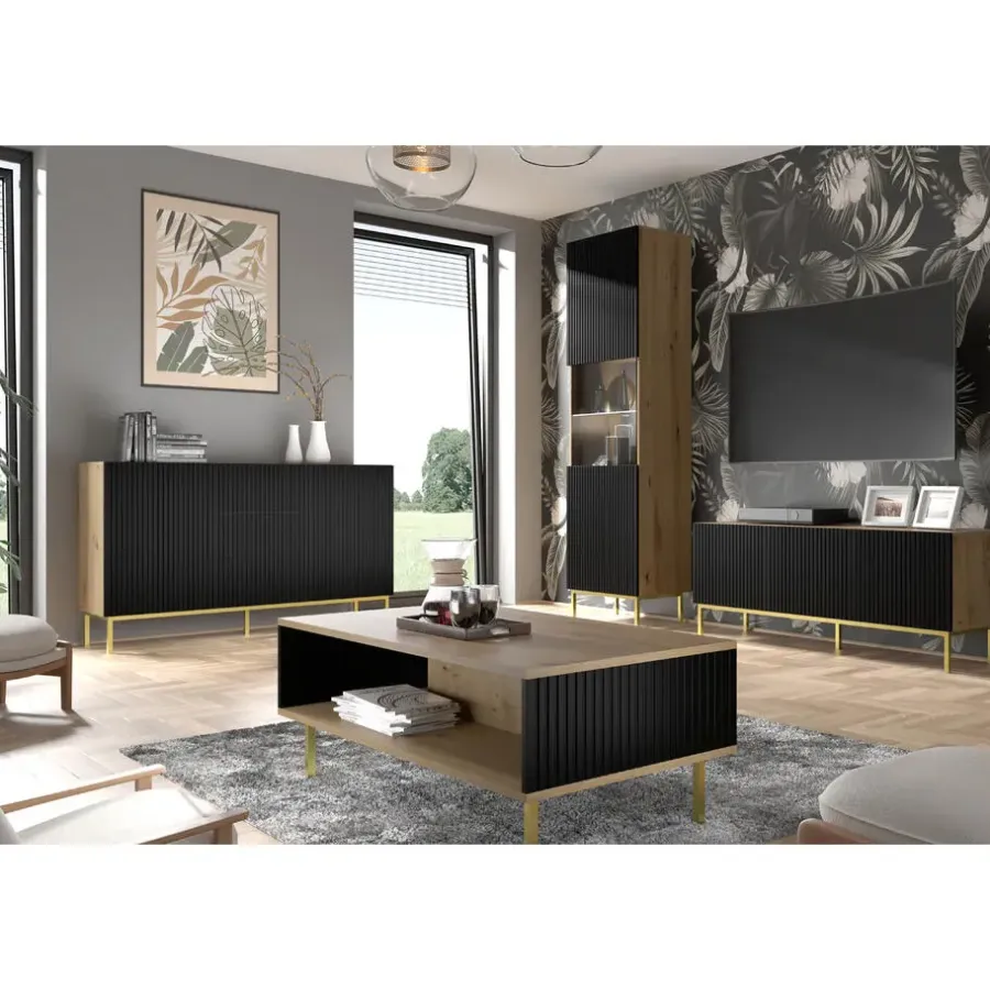 Homlando Ravenna B TV-meubel 150 3D gefreesd MDF folie mat