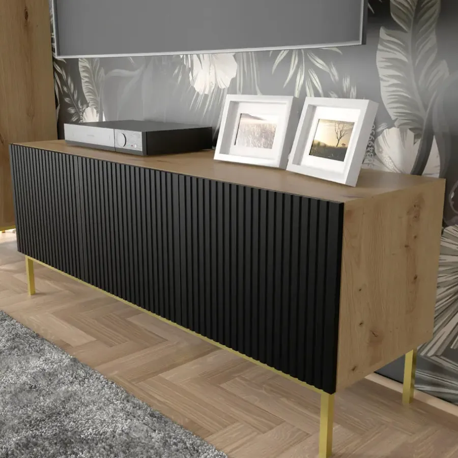 Homlando Ravenna B TV-meubel 150 3D gefreesd MDF folie mat