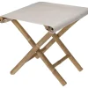 Redcliffs Bijzet krukje/stoel - Inklapbaar - creme wit - 40 x 40 cm