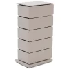 Schoenenkasten-Redin Design Rodman industrieel Schoenenkast 5 lade Taupe metaal 37x26x72.5