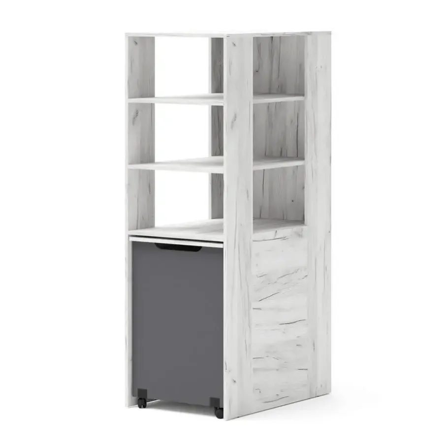 Homlando Rek met bureau Samoa-Fuji 165cm craft wit / grafiet