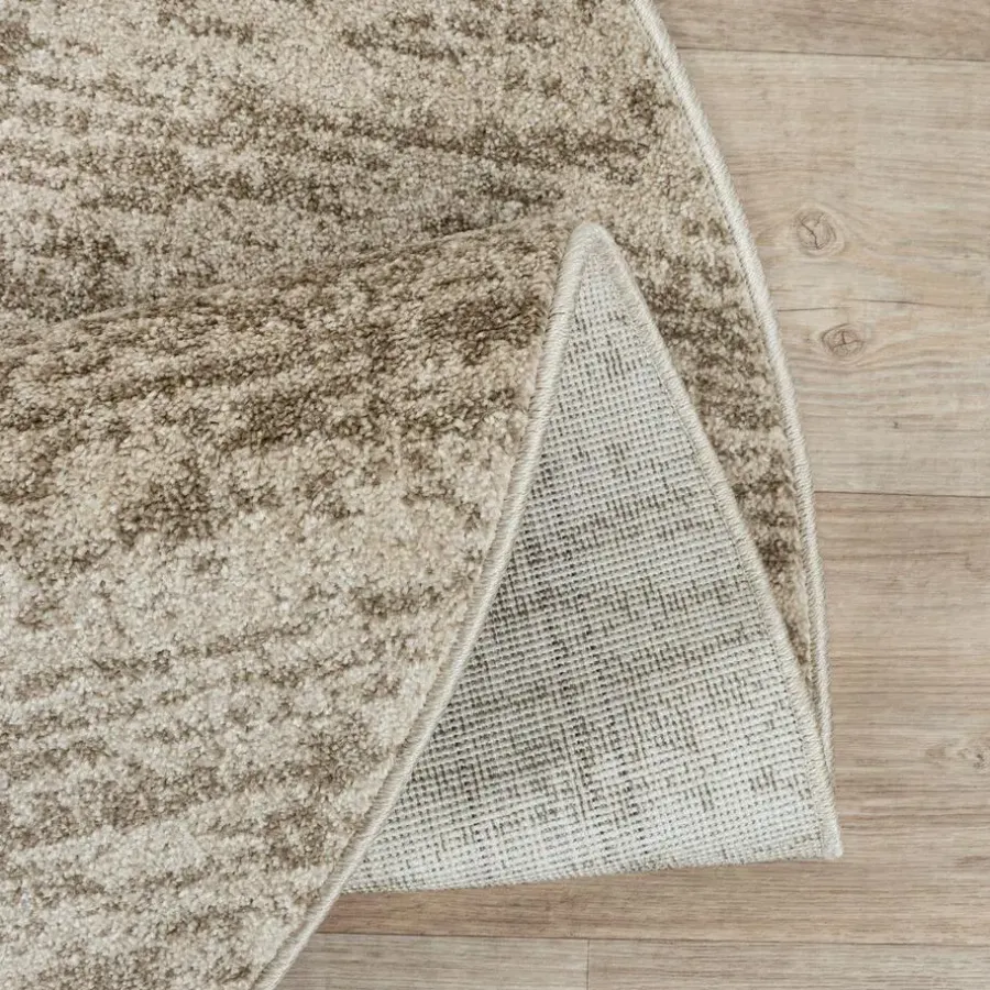 Muratap Relax Oslo - Laagpolig Effen Vloerkleed - Beige - 150 CM ROND