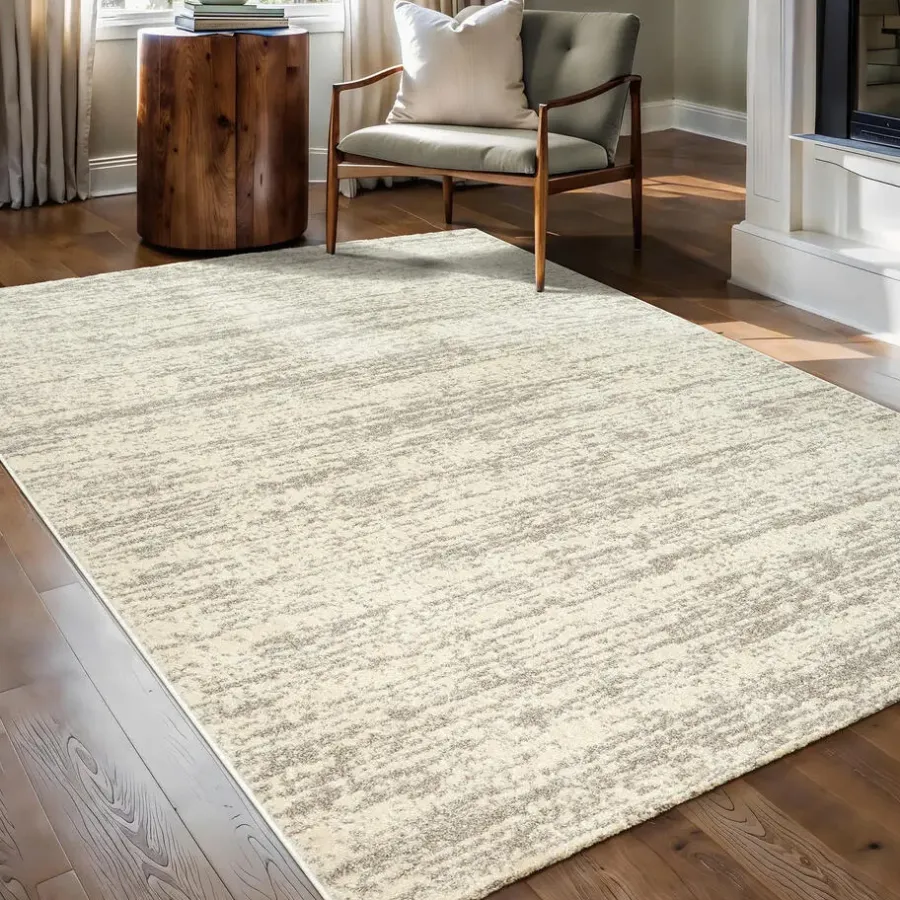 Muratap Relax Oslo - Laagpolig Effen Vloerkleed - Creme - 200x200 CM Vierkant