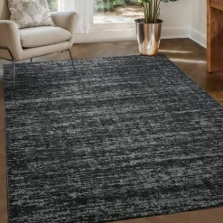 Muratap Relax Oslo - Laagpolig Effen Vloerkleed - Zwart - 160x230 CM