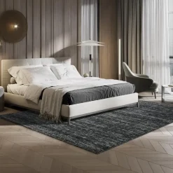Muratap Relax Oslo - Laagpolig Effen Vloerkleed - Zwart - 160x230 CM
