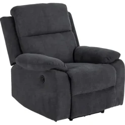 Fauteuils-Giga Living Relaxfauteuil Donkergrijs - 95x90x98cm - Verstelbaar - Rinda