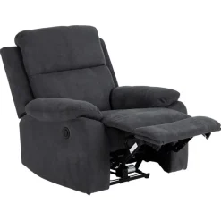 Fauteuils-Giga Living Relaxfauteuil Donkergrijs - 95x90x98cm - Verstelbaar - Rinda