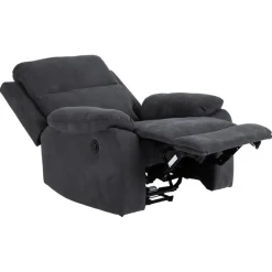 Fauteuils-Giga Living Relaxfauteuil Donkergrijs - 95x90x98cm - Verstelbaar - Rinda
