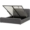 Beliani RENNES - Bed met opbergruimte - Grijs - 160x200 cm - Polyester