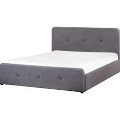Beliani RENNES - Bed met opbergruimte - Grijs - 160x200 cm - Polyester
