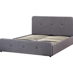 Beliani RENNES - Bed met opbergruimte - Grijs - 160x200 cm - Polyester