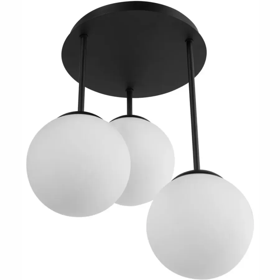 Spots-Leen Bakker RIANA - Plafondlamp 3 lichten - Zwart - IJzer