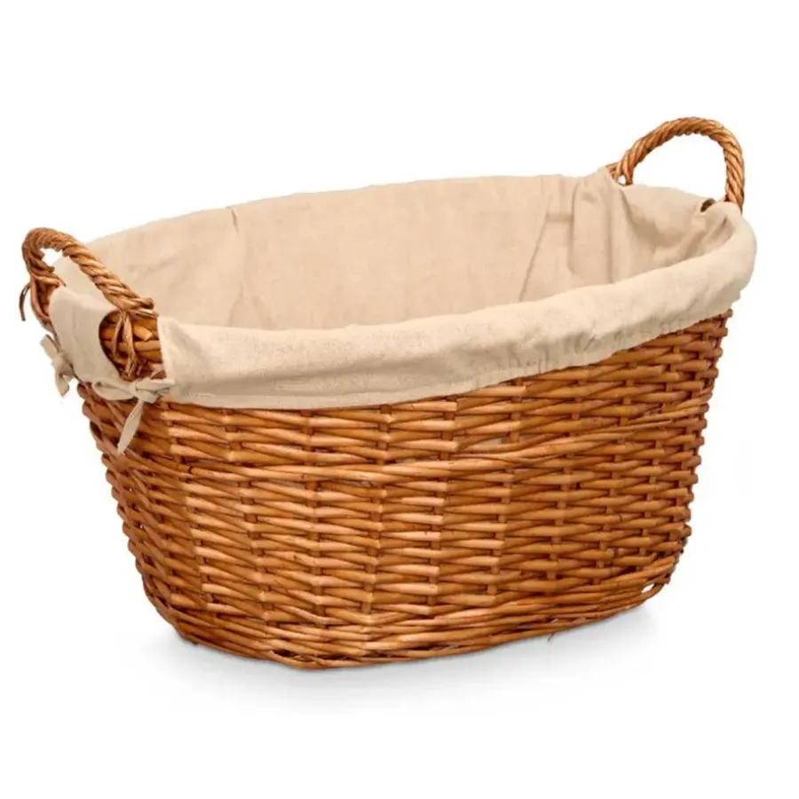 Kipit Rieten opberg mand - gevlochten riet - bruin - 60 x 48 x 35 cm