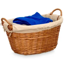 Kipit Rieten opberg mand - gevlochten riet - bruin - 60 x 48 x 35 cm