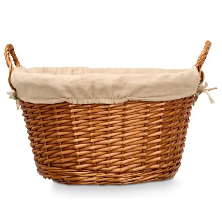 Kipit Rieten opberg mand - gevlochten riet - bruin - 51 x 45 x 28 cm