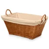 Kipit Rieten opberg mand - gevlochten riet - bruin - 65 x 43 x 35 cm