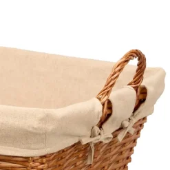 Kipit Rieten opberg mand - gevlochten riet - bruin - 65 x 43 x 35 cm