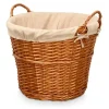 Kipit Rieten opberg mand - gevlochten riet - bruin - 51 x 45 x 28 cm