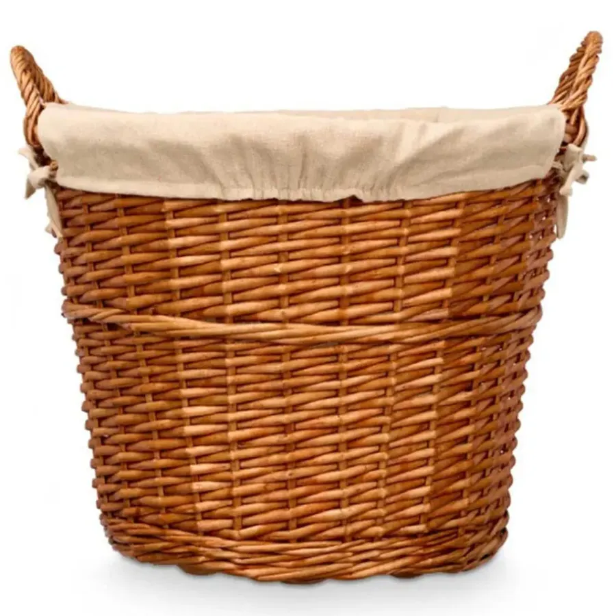 Kipit Rieten opberg mand - gevlochten riet - bruin - 51 x 45 x 28 cm